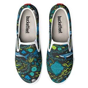 Bucketfeet Slip-On Shoes - Ocean Life Women's Size 6 NWT